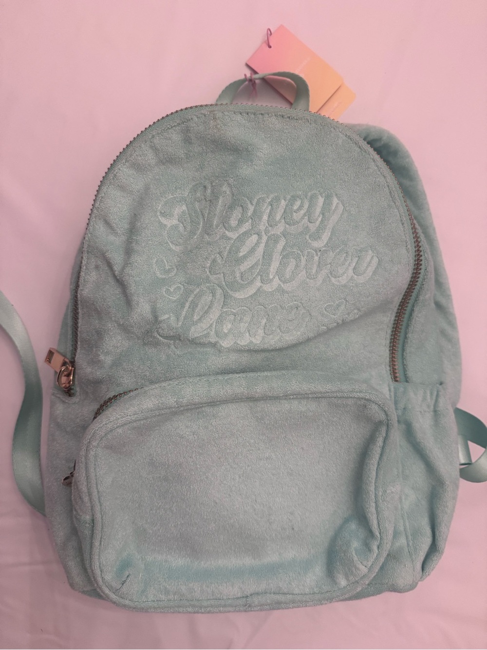 Stoney Clover Lane Mint Terry Cloth Backpack